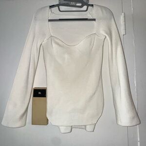 Stylish White Knit Top